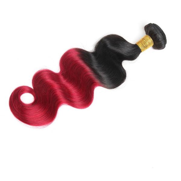 O cabelo malaio colorido da onda do corpo do Weave do cabelo de Ombre empacota extremidades grossas do cabelo