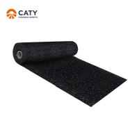 Recyclé Noir basse densité rouleau moelleux de gazon de base de fitness rouleau de sol en caoutchouc 3-12 mm d'épaisseur pour l' intérieur