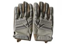 Tactical Brown Combat Gloves Durable Leather  Reinforced Knuckle Protection