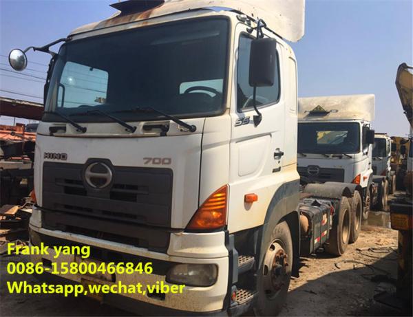 450 HP Hino Tractor Head , Diesel Second Hand Tractor Head No Oil Leak