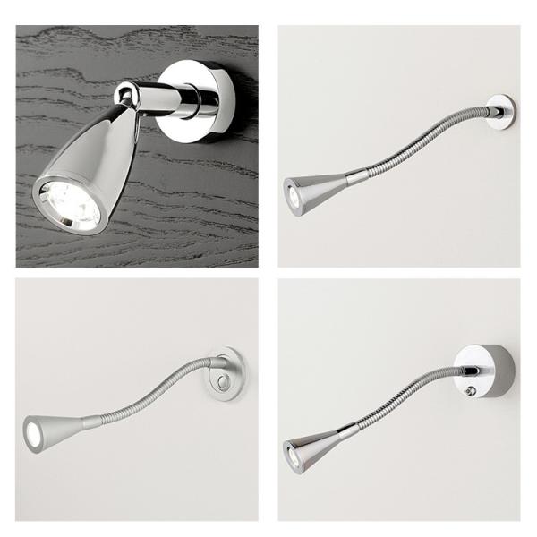 IP40 hotel headboard wall lamp 3W Indoor reading light flexible snake led bedside wall light