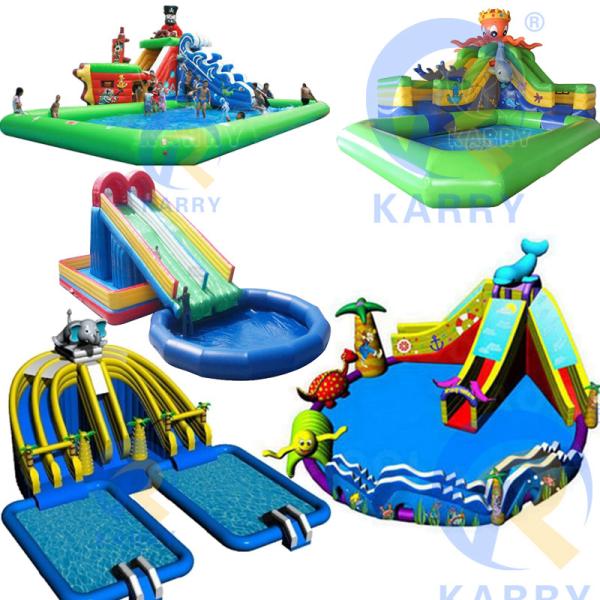 Max Capacity 100-500kg PVC Mobile Inflatable Land Park Playground for Kids and Adults