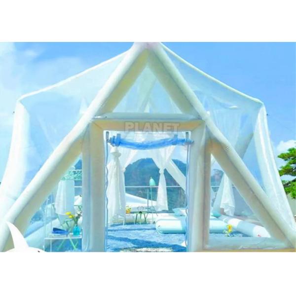 Шатер на открытом воздухе портативного пузыря шатра лужайки звезды полигона PVC треугольника роскошного отеля прозрачного раздувного располагаясь лагерем