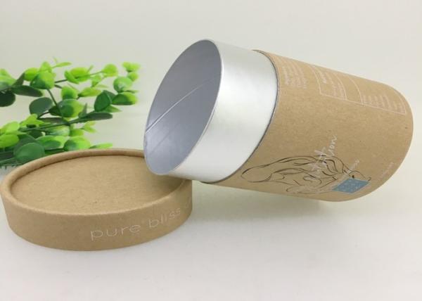 Tubo branco do papel de impressão da tinta da etiqueta de Kraft que empacota para o presente cosmético