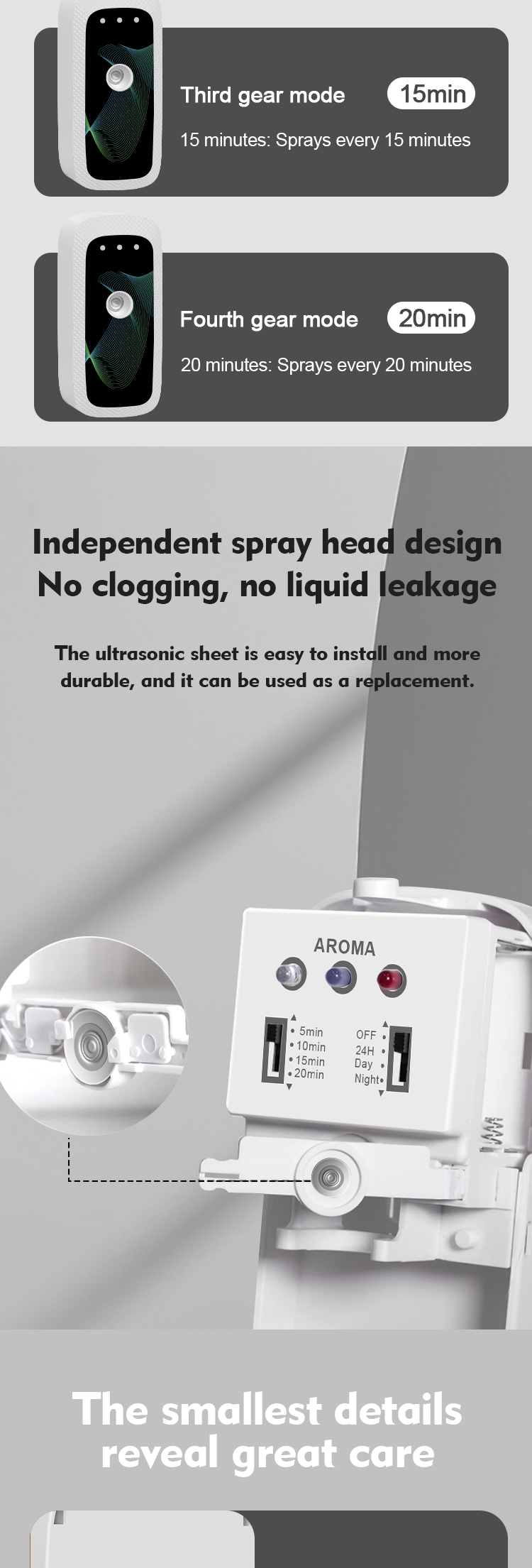 Commercial Hotel SPA Aroma Diffusers 168ML Eco Friendly Aromatherapy Diffuser Electric