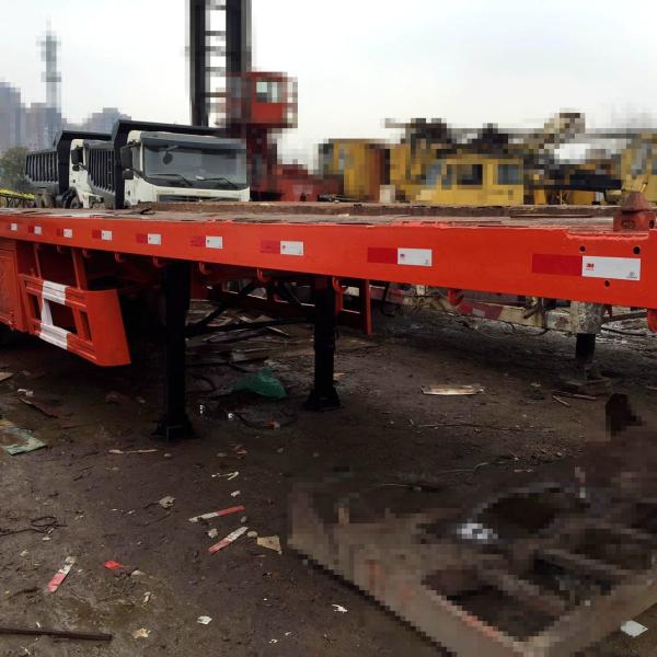 20 Ft Tri Axles Used Truck Trailers Single Drum Roller For Transportation