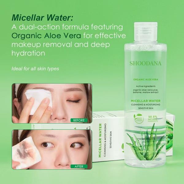 Custom Logo Micellar Water Makeup Remover Cosmetics Cleansing Water Eye Lip Face Moisturizing Facial Cream