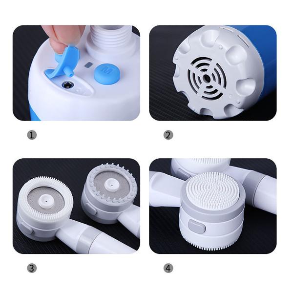 Outdoor Portable Electric Bath Kit Rechargeable Pump for Travel Caravan Van Camping Shower Pet Clean
