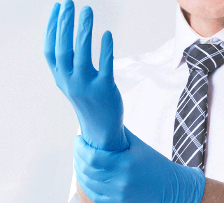 Medical Disposable Industrial Nitrile Gloves Medium Industrial 4.5g Blue Nitrile Gloves