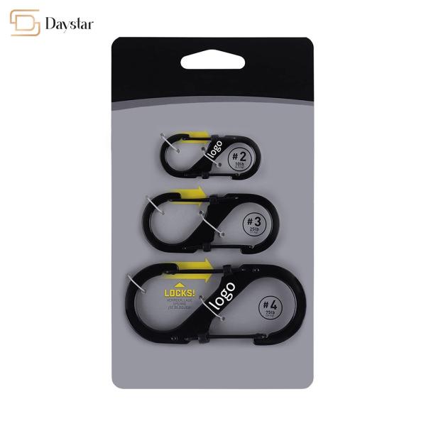 Пряжка 8 крюка кнопки легирующего металла цинка сформировала зажим ключевой цепи двузатворный