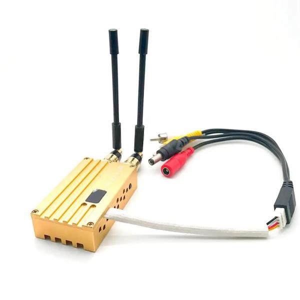 8 canaux 1.2 GHz 8W FPV émetteur vidéo sans fil et récepteur pour drones DC 12V puissance 40km portée