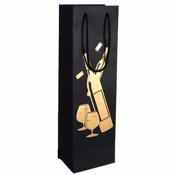 Long Wine Bottle Gift Bag Customized Size , Any Color Paper Wine Gift Bags