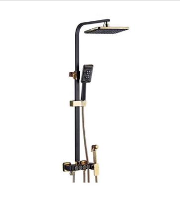 Smart Exposed Adjustable Rain Shower Bathroom Thermostatic Control Brass