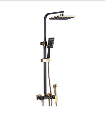 Water Saving Tub And Shower Faucet Set With Handheld Shower Head Round SUS304