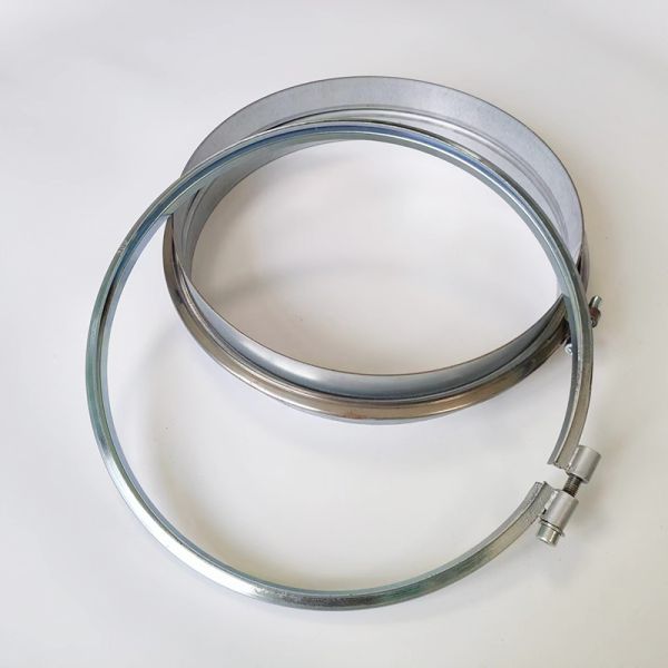 Galvanized Bolted Ring V Type Pipe Clamp For Modular Dust Collection Ducting
