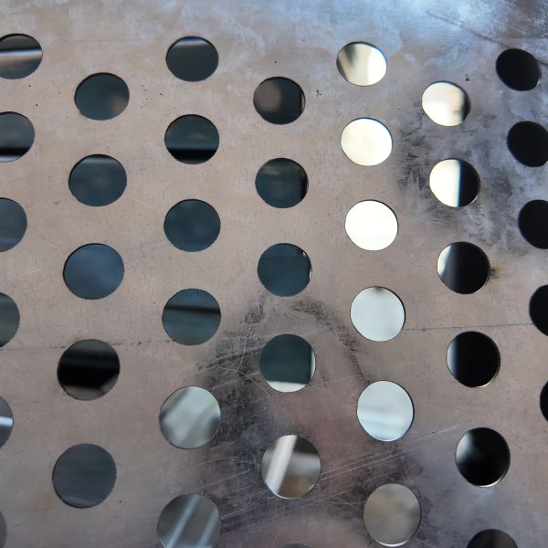 Silver Bar Grating With Mixed Sizes Holes For Acoustic Panels