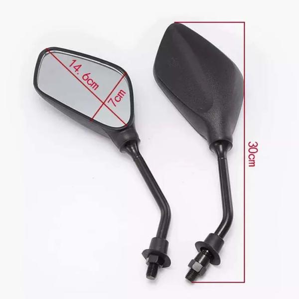 Iron Rod Plastic Housing Motorcycle Rear View Mirrors Side Mirror Universal 8mm 10mm