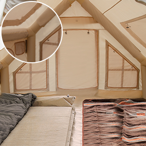 Air Tent, Inflatable Glamping Tent with Pump, Inflatable House Tent, Easy Setup Waterproof Outdoor Oxford Tents