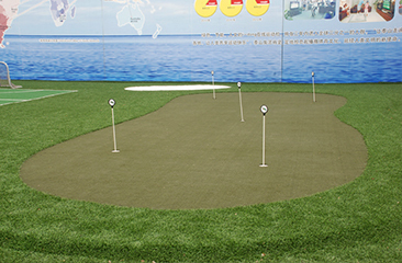Golf Artificial Turf with 17mm Pile Height High Density and PU Adhesive for Synthetic Putting Greens