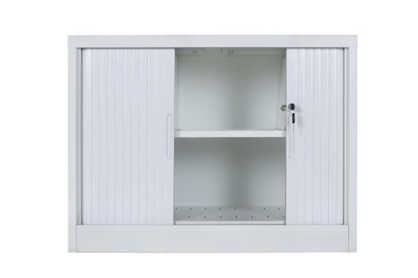 Vertical Double Drawer White  Roller Shutter Door Filing Cabinets