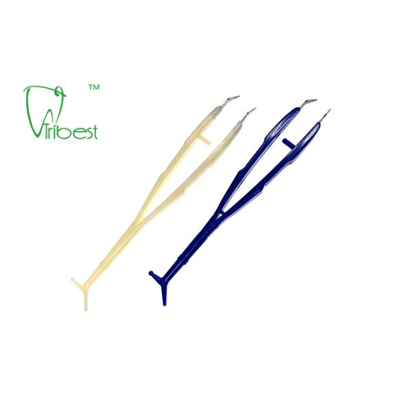 Oral Examination Dental Tweezer ABS Handle Stainless Steel Head