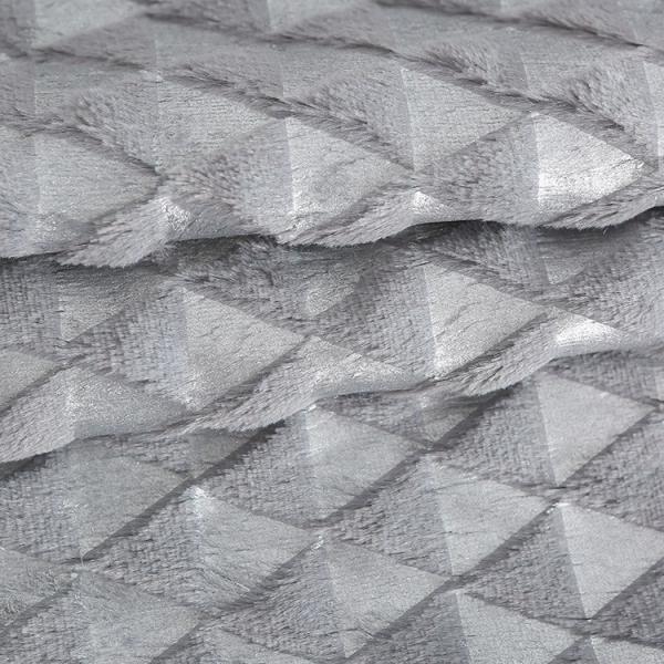 Recycled Super Soft Velvet Hot Silver Triangle Printed Fabric Velvet Cotton Fabric