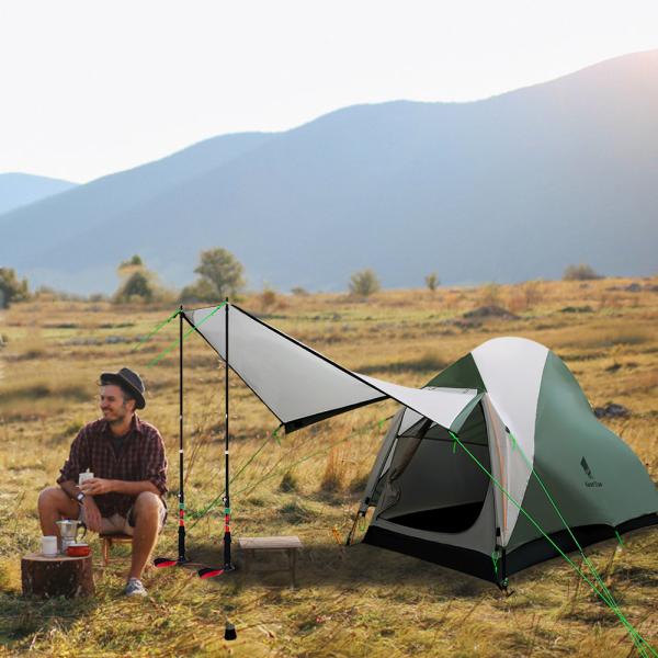 1 Person L205cm Ultralight 1.8kg Pop Up Camping Tent