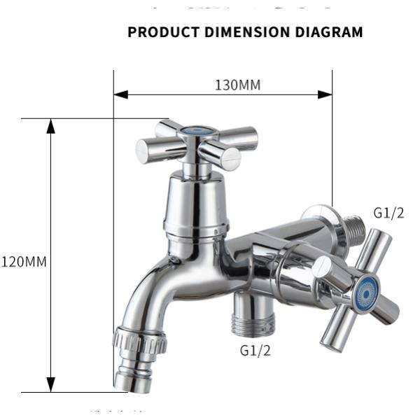 Faucet For Modern Design Bathroom ABS Chrome Plated POM Ceramic Core Plastic Accessory
