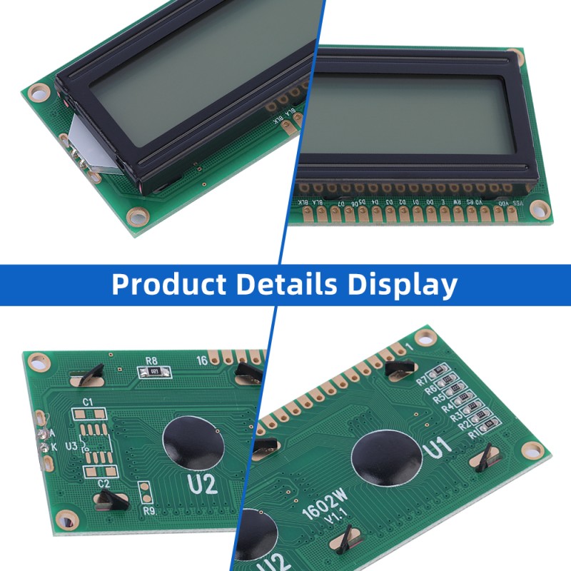 Russian Gray Film 1602W Spot Module Large Window ST7066U High Brightness LCD Screen 