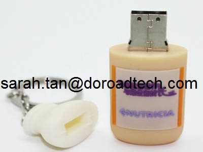 Good Quality Customized Medicine Botlle Shaped USB Flash Drive promotional gift