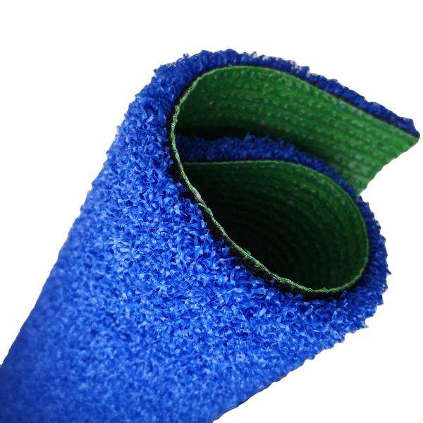 Density PE Blue Color Outdoor Artificial Turf for Tennis Court Padle Grass at Affordable