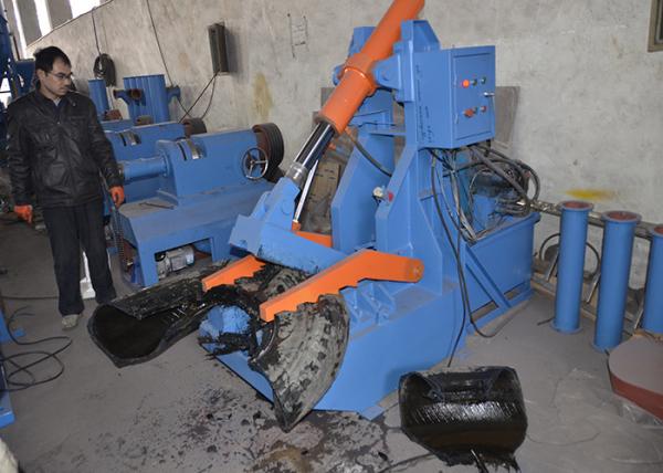 5.5 KW Tyre Recycling Line Cutter Waste Tyre Recycling Rubber Cutting Automatic