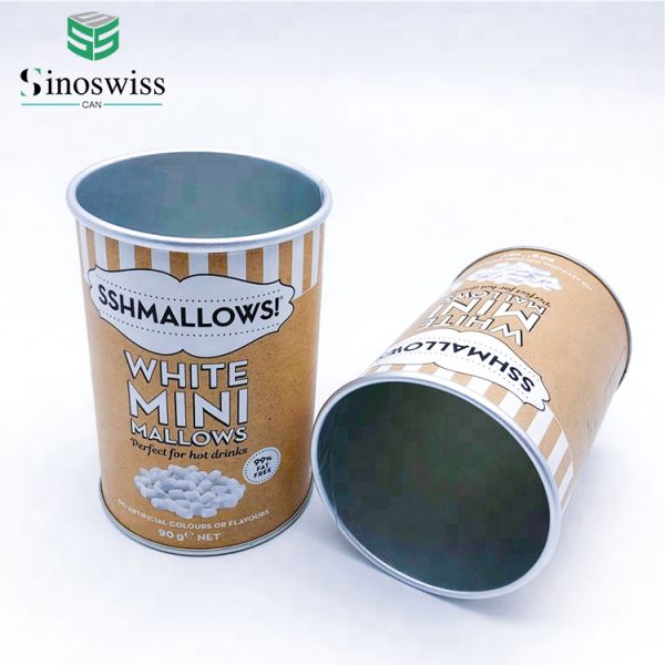 Moisture Proof Paper Food Cans Packaging Craft Paper Containers For Candy OEM Size