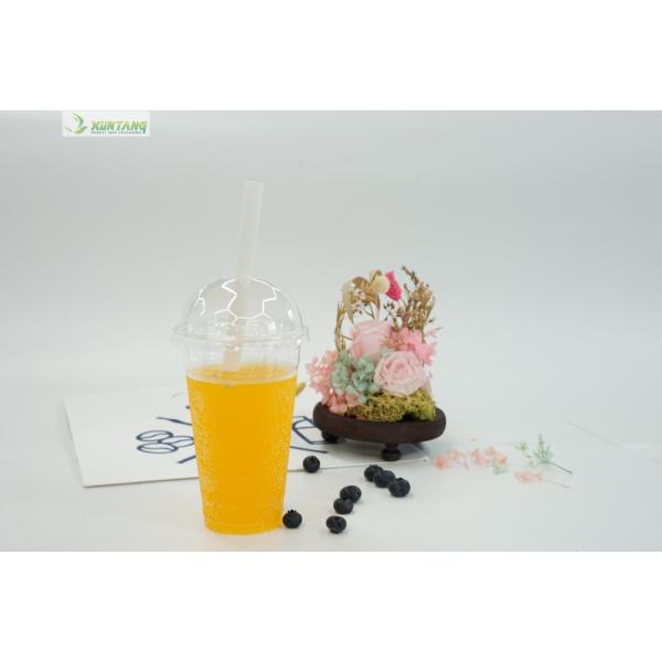 PLA Spoon Bio Plastic Straws , 6mmx210mm Compostable Plastic Straws