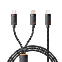 ESSAGER ES-X66 2 en 1 câble USB C à type C câble de charge de données d'éclairage