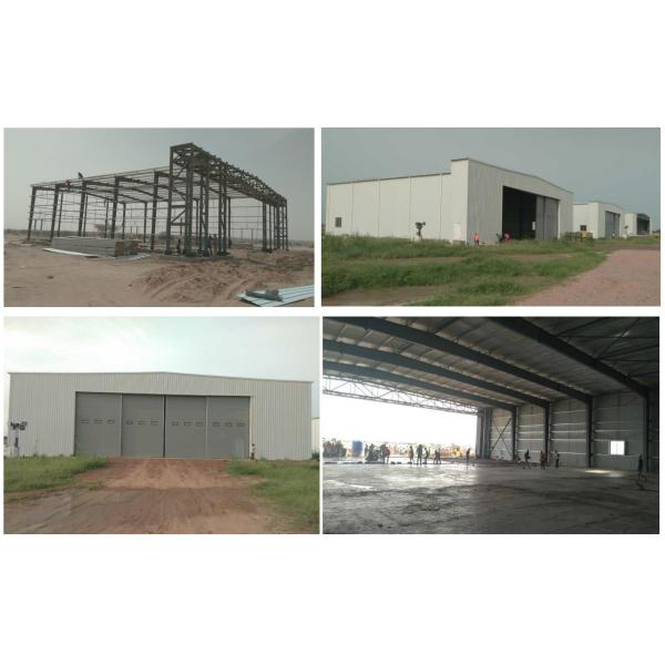 Hurricane Resistant High Strength Pre Engineered Metal Structure Warehouse Hangar