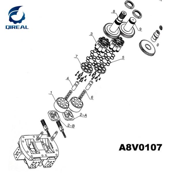 Комплекты для ремонта части гидронасоса частей запасной части A8V0107 экскаватор