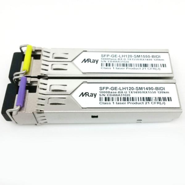BIDI SFP 1.25G 120KM Tx1490nm / Rx1550nm Optic Module SFP Transceiver Modules