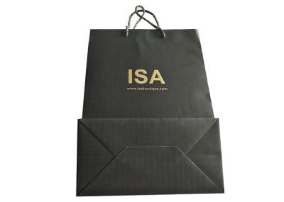 Handmade Durable Paper Shopping Bags , Branded Paper Bags Gold Stamping Imprinted
