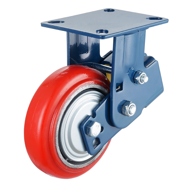 High Elasticity Industrial PU Polyurethane Heavy Duty Loaded Castor Wheels Singel 5