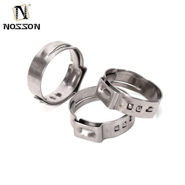 Instock ANSI/ASME Standard 14-15mm Miniature Single Ear Hose Clamp Stainless Steel Welding Clamp for Industrial Needs