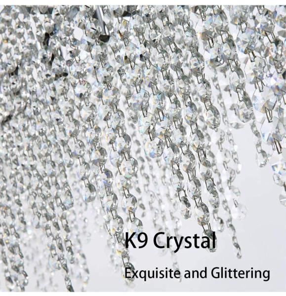 Crystal Chain Ceiling Lights New Lampara Techo for Home Decor guzhen lighting(WH-CA-107)