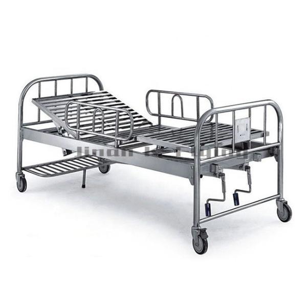 Нержавеющая сталь кровати ухода больницы 4 рицинусов ручная