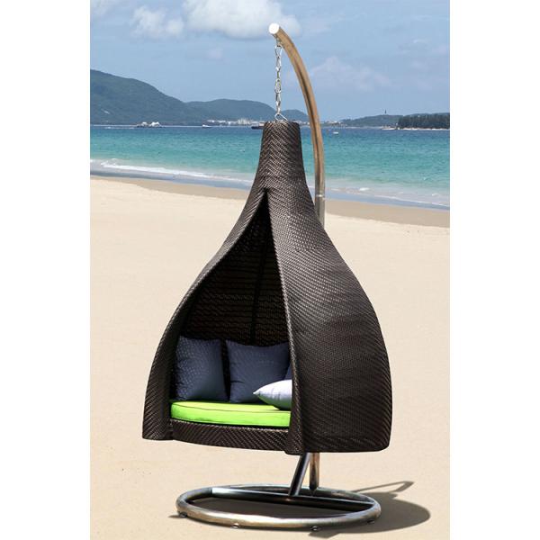 Outdoor/Indoor Hanging Rattan Egg Chair Modern Design for Leisure Wicker Patio Egg Swing Chair