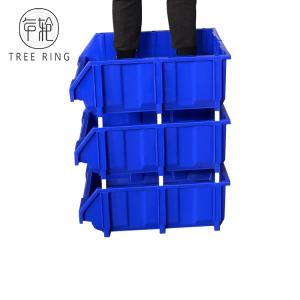 Escaninhos plásticos da colheita do armazém azul da cor com racking na oficina