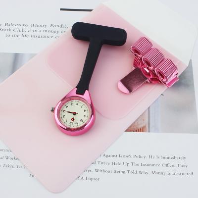 Silicone Nurse Watch Fob Pocket Quartz Doctor Clock Medical with Pencil Case and Pen Holder Suit Nursing Accessories Gif