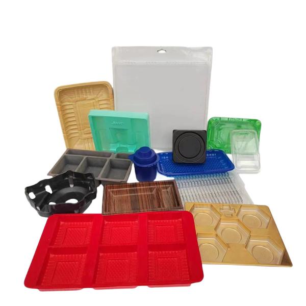 Recyclable Plastic Blister Pack PVC Plastic Serving Trays White