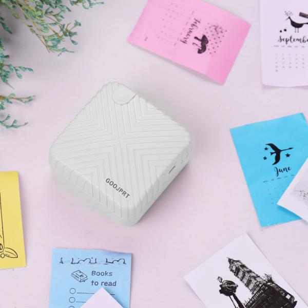 Printer Portable Bluetooth 4.0 Printer Photo Thermal Printer Phone Wireless Connection Printer 1200mAh Battery