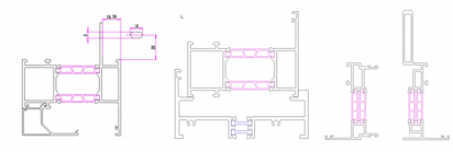 Classic Hinged Casement Aluminium Window Weather Resistance Custom Casement Windows