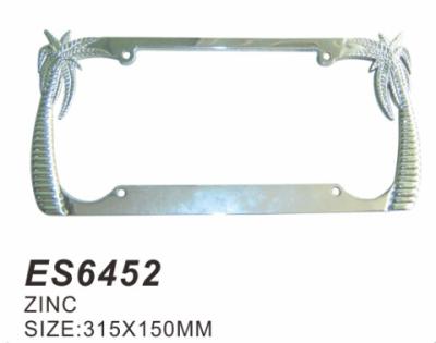 Palm Trees Car License Plate Frame License Tag Frames Zinc Alloy Chrome Plating Craft